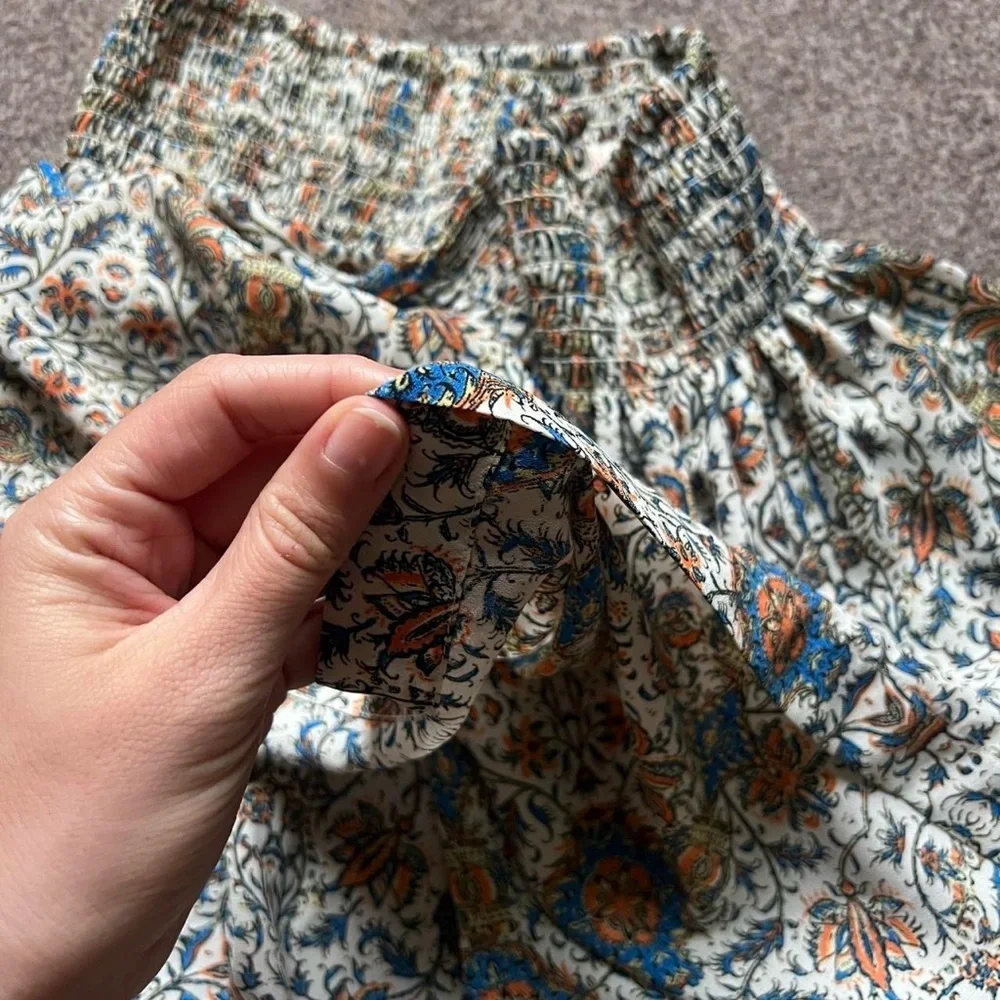 Y2K Colorful Floral Pattern Mini Skirt Woman’s XS Boho Festival Spring Fairycore